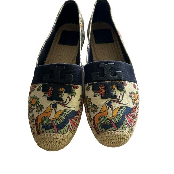 TORY BURCH Weston Flat Espadrille  Promised Land/Royal Navy 57785 Size 8 - Picture 8 of 10